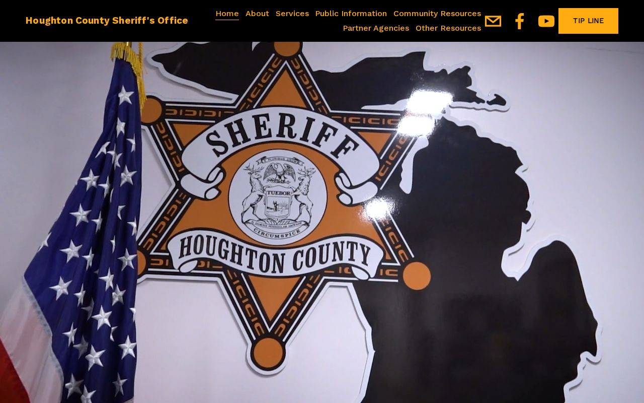 Houghton County warrant records service hub on the Houghton County Sheriff's Office website